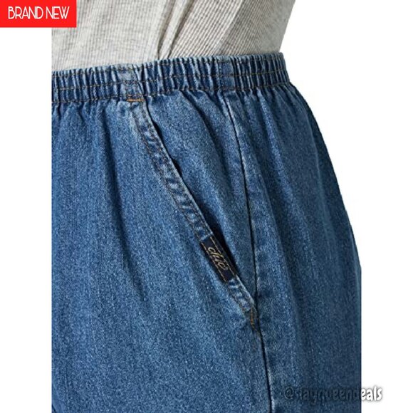 Cotton Pull-On Pants Elastic Waist Relaxed Fit Women's Casual Wear - Picture 5 of 7